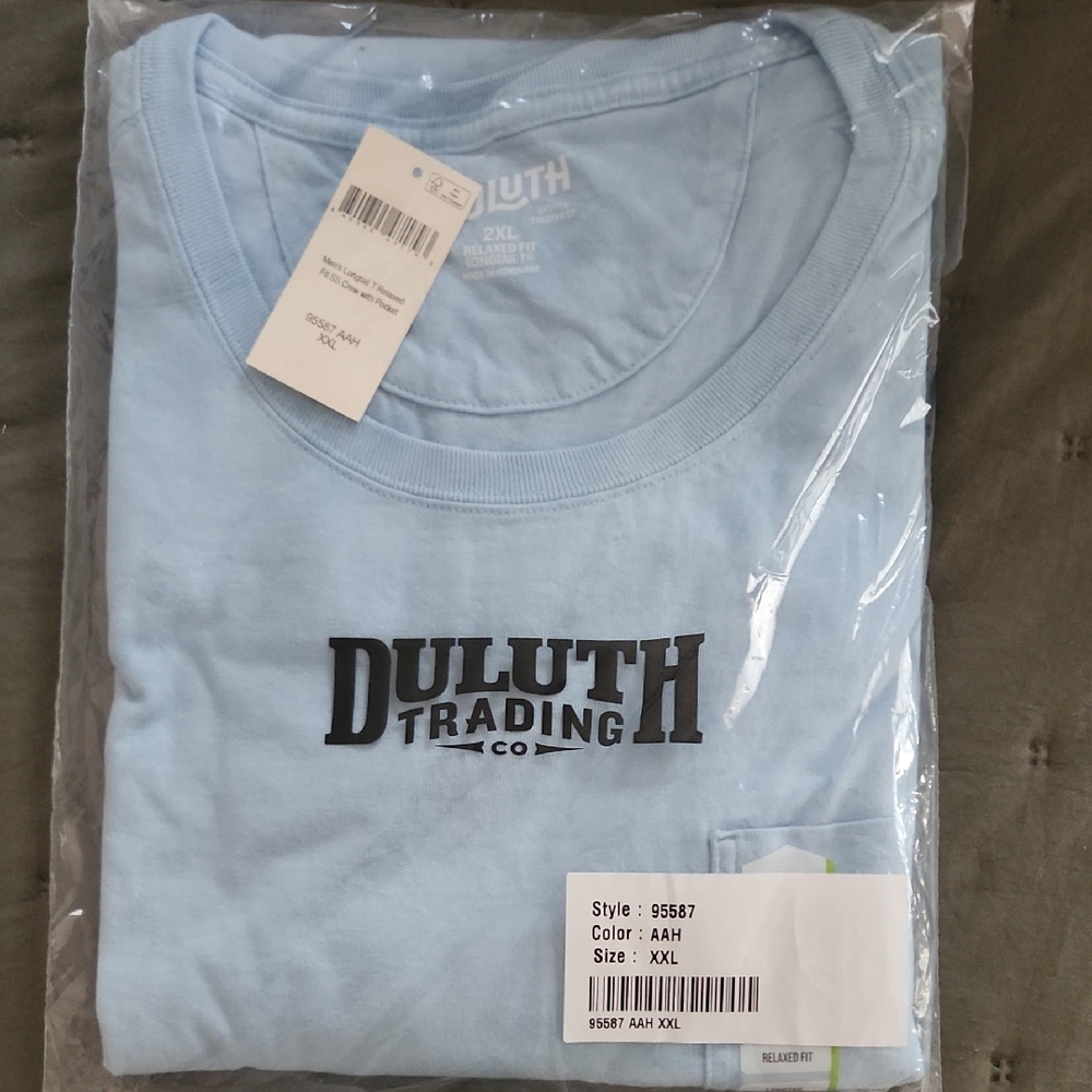 Duluth Trading Co Men's Light Blue Tee